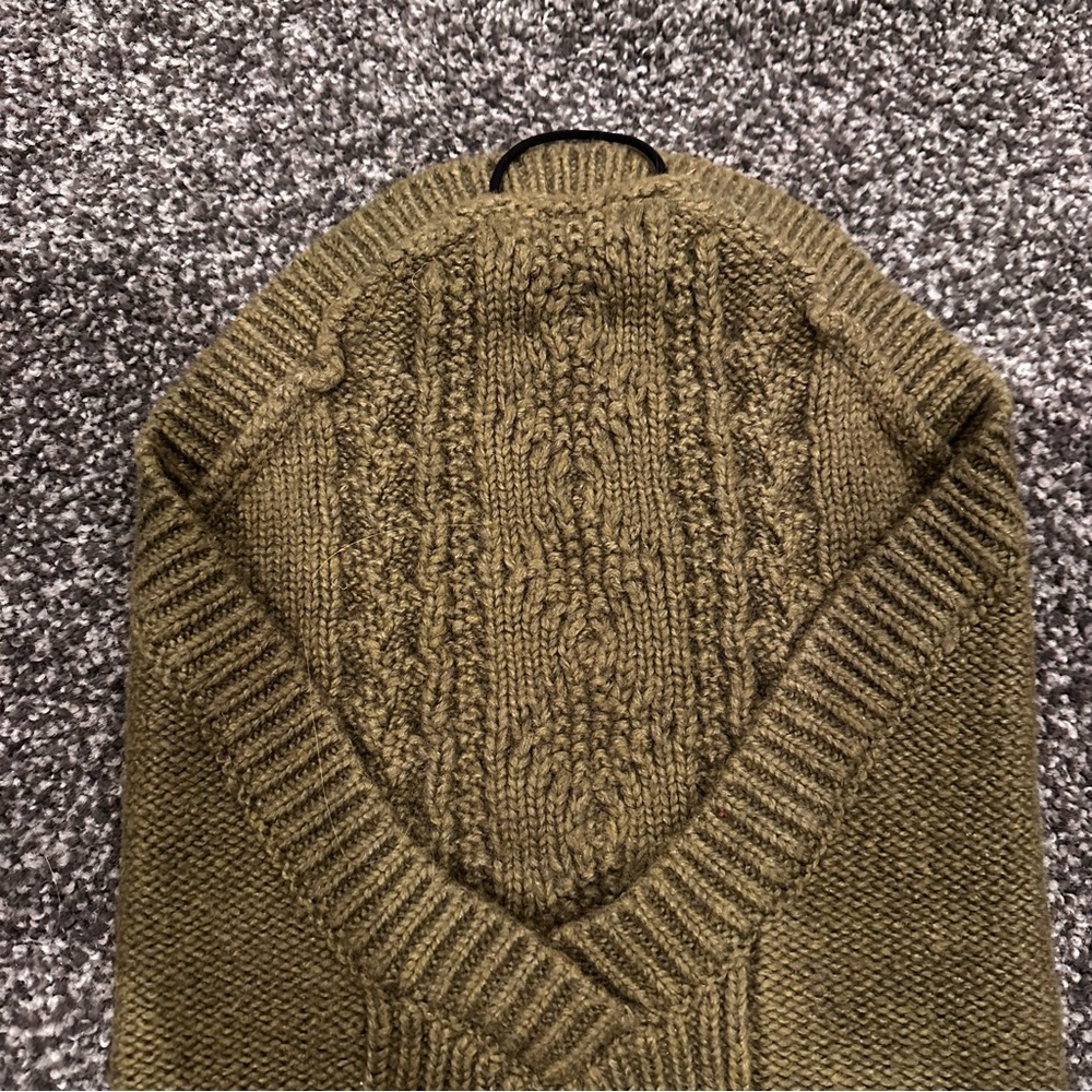 Milk & Pepper Duncan Cable Sweater Olive Cable Knit Sweater - Paris - Picture 6 of 14